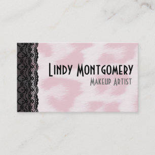 Pink Cheetah Print Personalised Business Cards