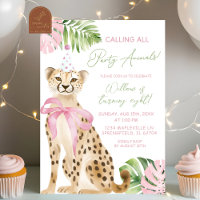 Pink Cheetah savanna girl birthday