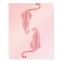 Pink Cheetah Wall Art Print, Trendy Wall Art