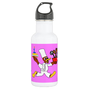 Pink Chef Ducky Birthday 532 Ml Water Bottle