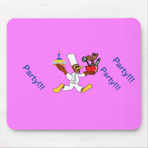 Pink Chef Ducky Birthday Mouse Pad
