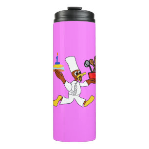 Pink Chef Ducky Birthday  Thermal Tumbler