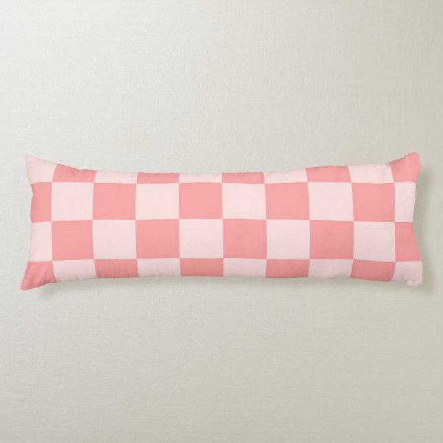 Pink Chequerboard Body Cushion (Front)