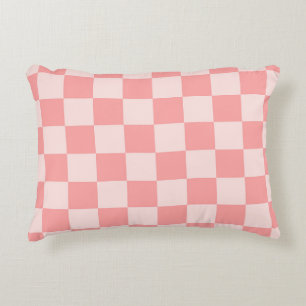 Pink Chequerboard Decorative Cushion