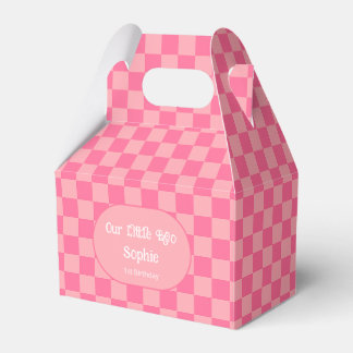 Pink Chequerboard Favour Box | Our Little Boo Part