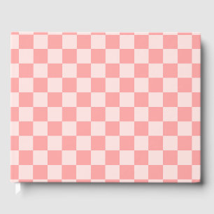 Pink Chequerboard Guest Book