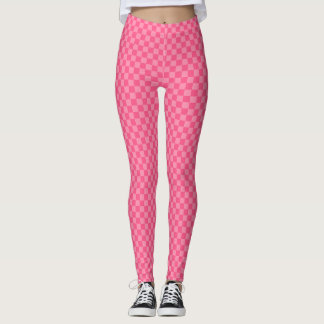 Pink Chequerboard Leggings