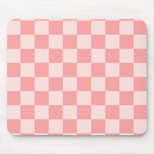 Pink Chequerboard Mouse Pad (Front)