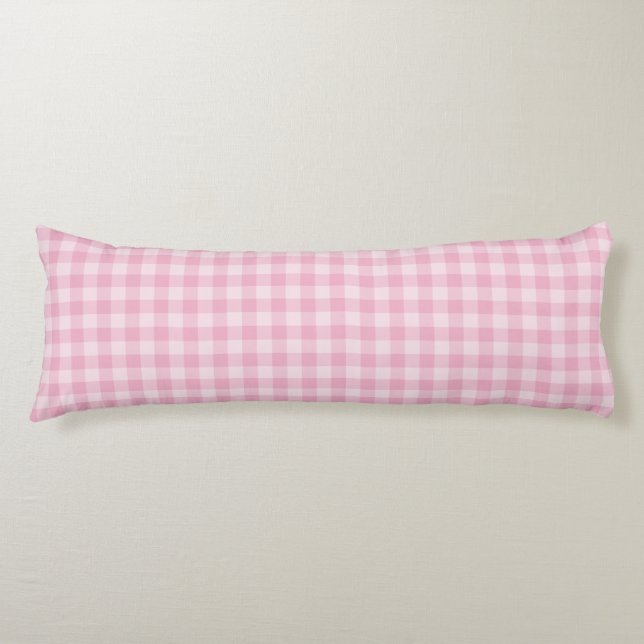 Pink Chequerboard Pattern Body Cushion (Front)