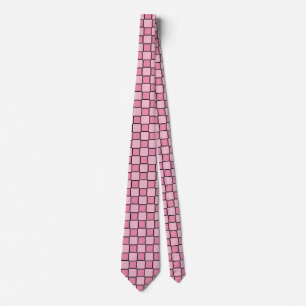 Pink Chequerboard Pattern Tie