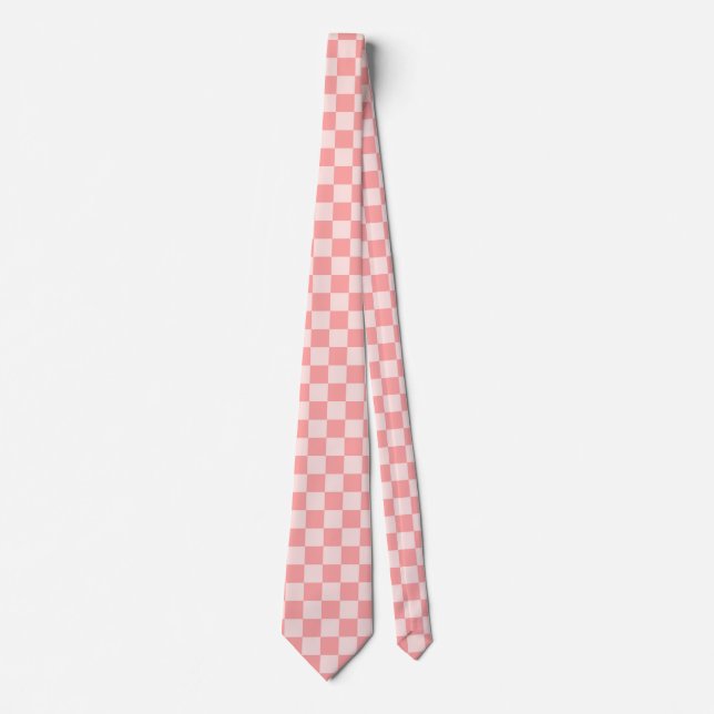 Pink Chequerboard Tie (Front)