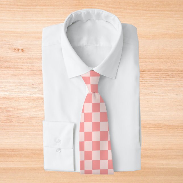 Pink Chequerboard Tie (Creator Uploaded)