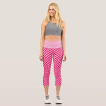 Pink Chequered Capri Leggings<br><div class="desc">Pink Chequered Leggings</div>