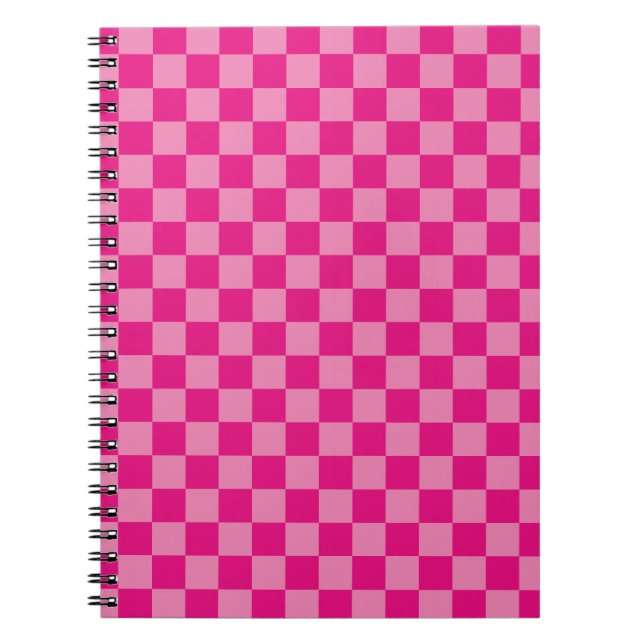 Pink Chequered Notebook (Front)