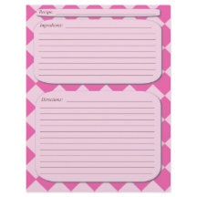 Pink chequered recipe page