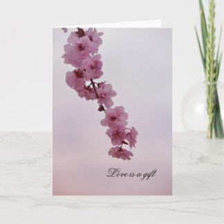 Pink Cherry Blossom Card
