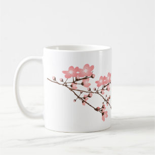 Pink Cherry Blossom Classic White Mug