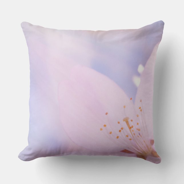 Pink cherry blossom cushion (Front)