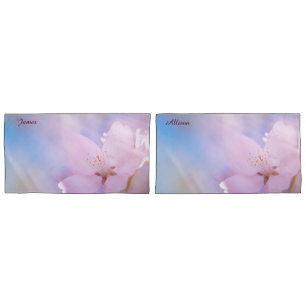 Pink cherry blossom customisable pillowcase