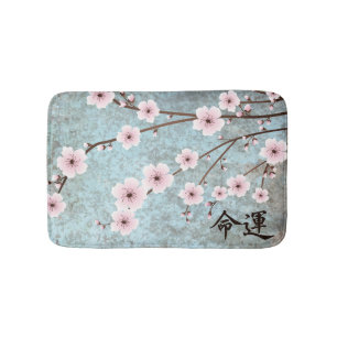 Pink cherry blossom "Destiny" Bath Mat