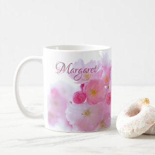 Pink Cherry Blossom Floral Coffee Mug