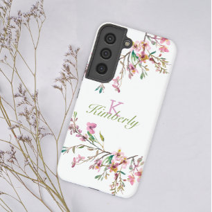 Pink Cherry Blossom Floral Samsung Galaxy Case