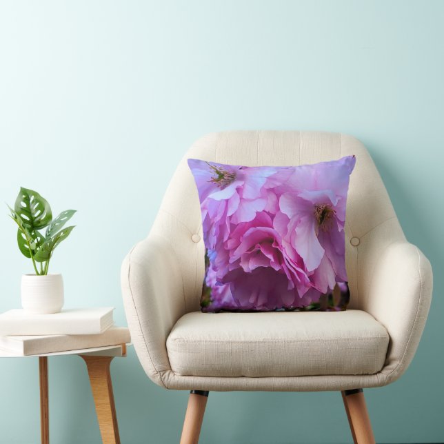 Pink Cherry Blossom Flowers Cushion (Chair)