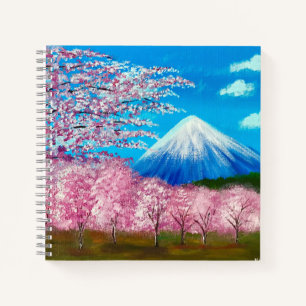 Pink Cherry Blossom Japan Girly Cute Modern Notebook