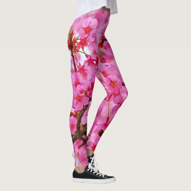 Pink Cherry Blossom Leggings (Right)