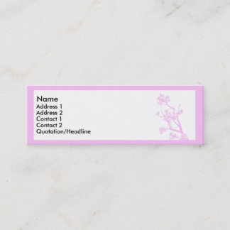 Pink cherry blossom mini business card