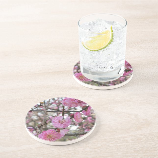 Pink Cherry Blossom / Sakura / サクラ（桜) Coaster (Side)