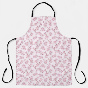 Pink Cherry Blossom Seamless Floral Pattern Apron