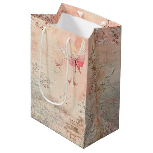 Pink Cherry Blossom Serenity Landscape (3) Medium Gift Bag