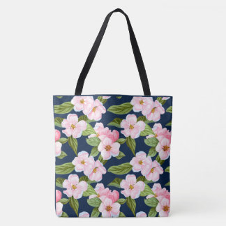 Pink Cherry Blossom Tote Bag