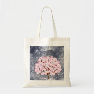 Pink Cherry Blossom Tree Tote Bag Aesthetic Spring