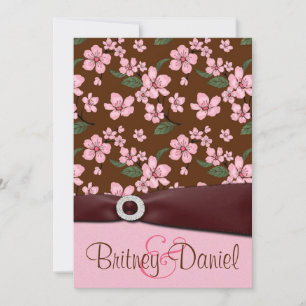 Pink Cherry Blossom Wedding Invitations