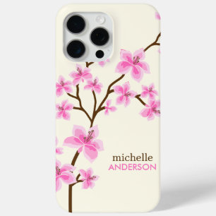 Pink Cherry Blossoms iPhone 15 Pro Max Case