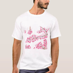 Pink cherry blossoms chic watercolor T-Shirt