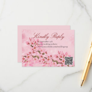 Pink Cherry Blossoms Enclosure Card