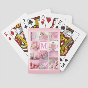 Pink Cherry Blossoms Instagram Photo Grid Sakura Playing Cards