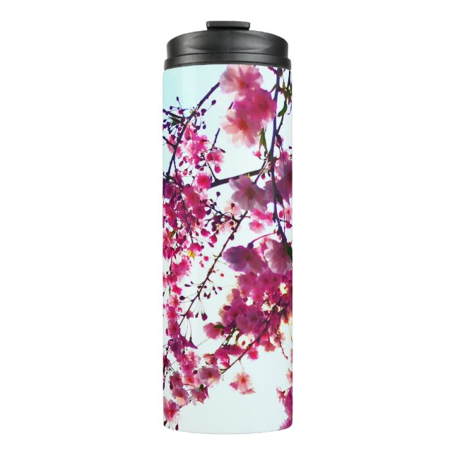 Pink Cherry blossoms Thermal Tumbler (Front)