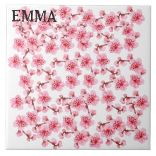 pink Cherry blosson Ceramic Tile