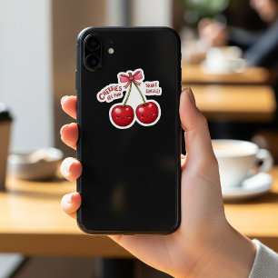  Pink Cherry Coquette Sticker   Girly Kindle 