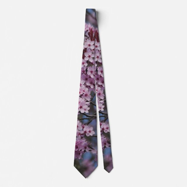 Pink Cherry Tree Blossom Tie (Front)