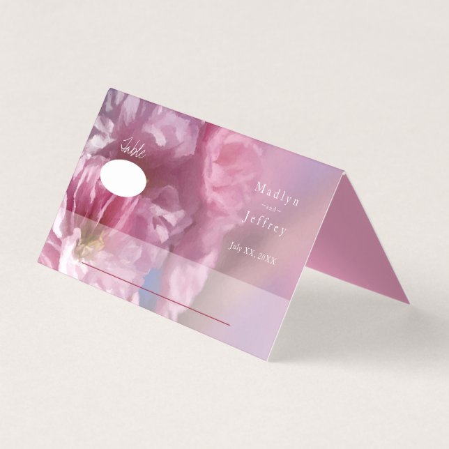 pink cherry tree blossoms spring wedding (Front)