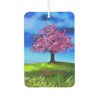 Pink Cherry Tree Car Air Freshener