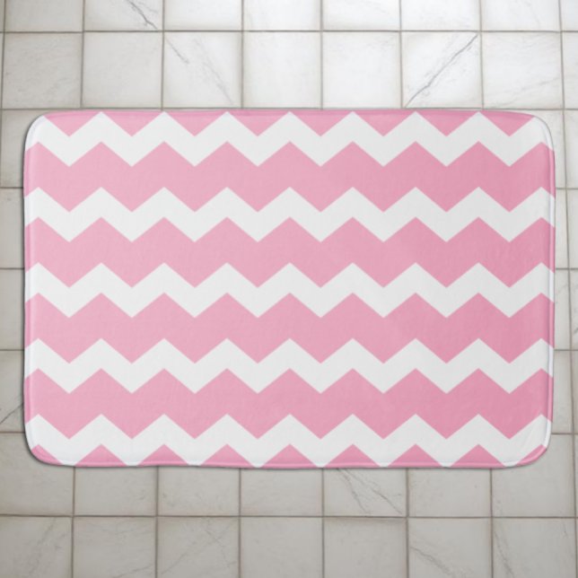 Pink Chevron Bath Mat (Creator Uploaded)