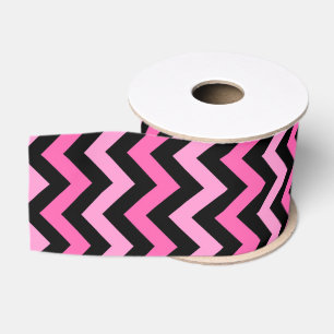 Pink Chevron Breast Cancer Awareness Pattern Grosgrain Ribbon