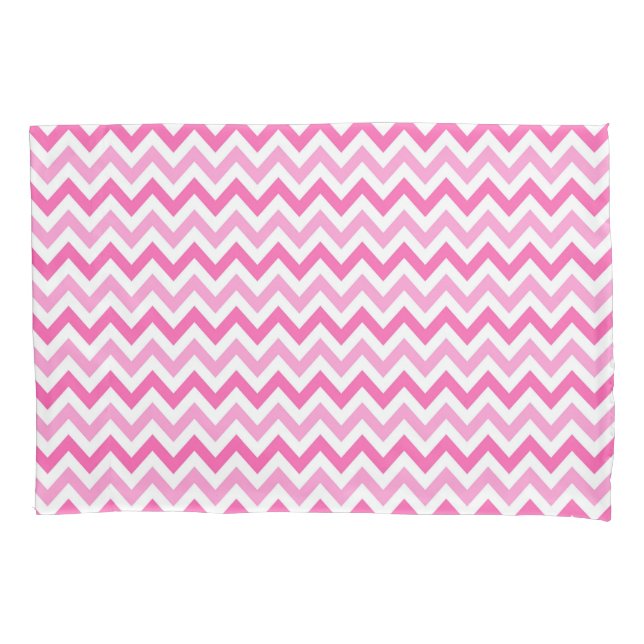 Pink Chevron Breast Cancer Awareness Pattern Pillowcase (Front)