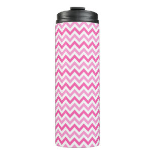 Pink Chevron Breast Cancer Awareness Pattern Thermal Tumbler